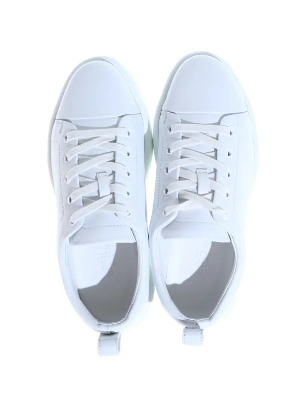 Hermes Happy Low Top Sneakers White Leather